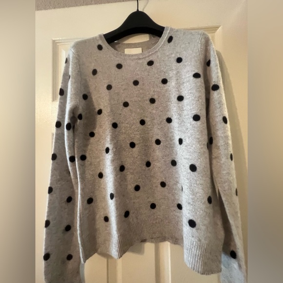 Cynthia Rowley Polka Dot Cashmere Sweater Size M - Picture 1 of 7